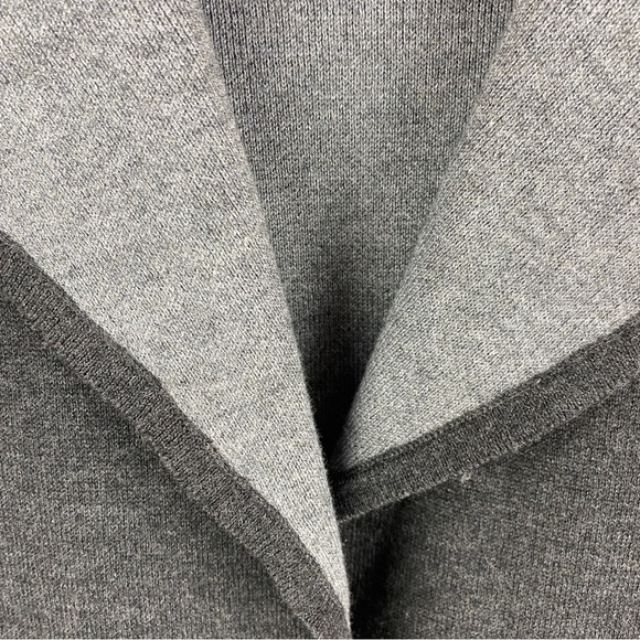 CATHERINE Malandrino Charcoal Grey Knit One Button Blazer Cardigan Large - Picture 6 of 11